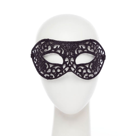 Black Glitter Lace Mask