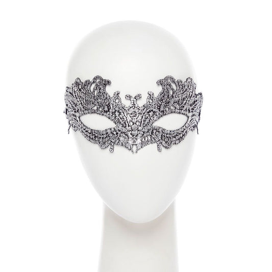 Silver Metallic Lace Mask