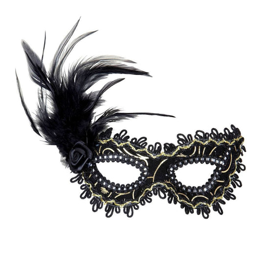 Mask with Flower and Sequins
