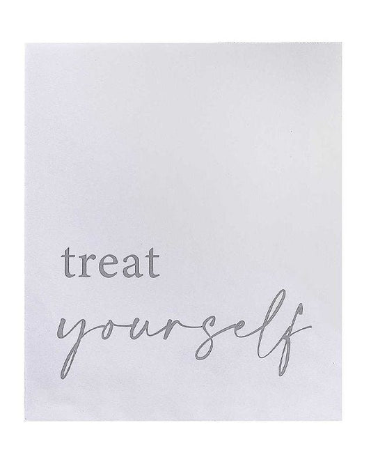 White 'Treat Yourself' Paper Sweet Bags - 17cm x 14cm (20pk)