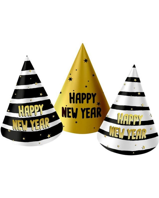 Happy New Year Party Hat Set (6pk)