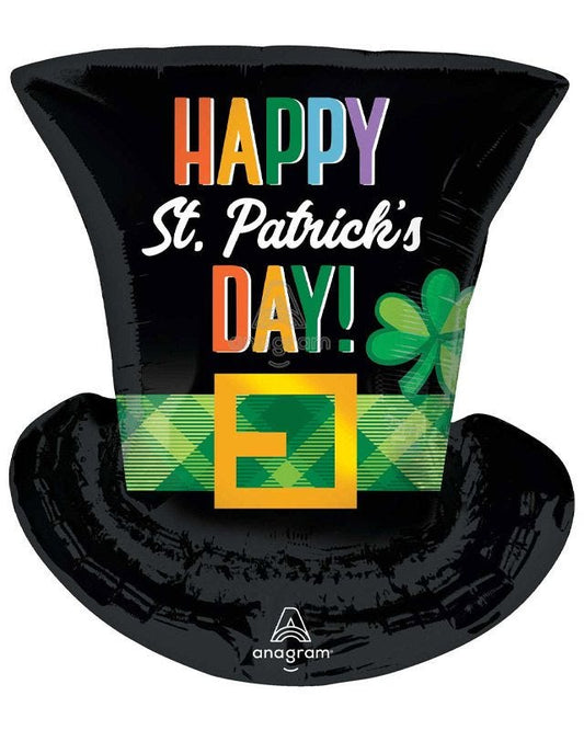 St Patrick's Day Top Hat Foil Balloon -24"