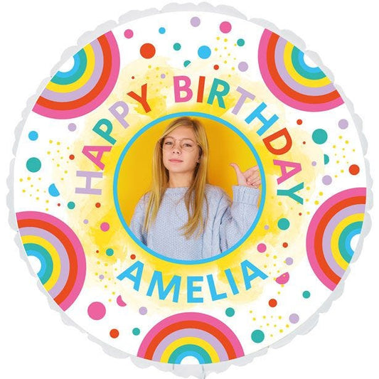 Rainbow Birthday Personalised Balloon