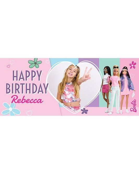 Barbie Sweet Life Happy Birthday Personalised Banner