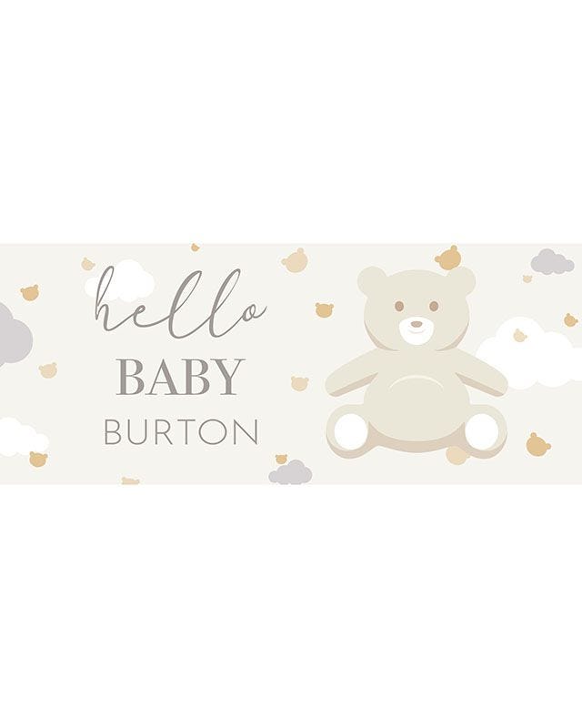 Hello Baby - Baby Arrival - Personalised Banner