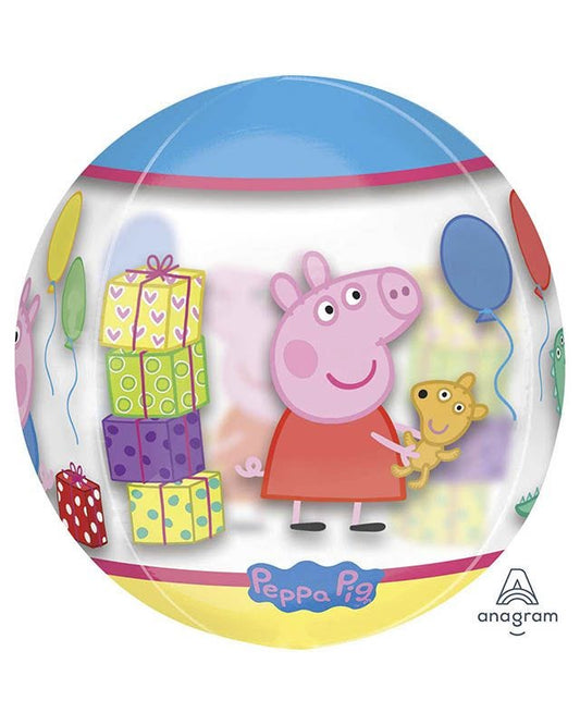 Peppa Pig Clear Orbz Foil Balloon - 15"