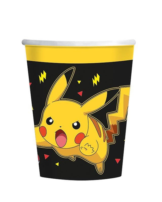 Pikachu Pokemon Party Paper Cups - 237ml (8pk)