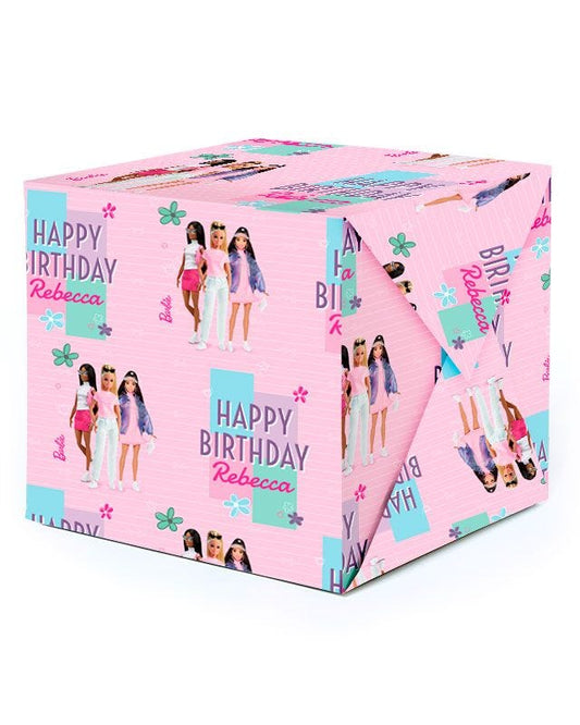 Barbie Sweet Life Happy Birthday Personalised Wrapping Paper