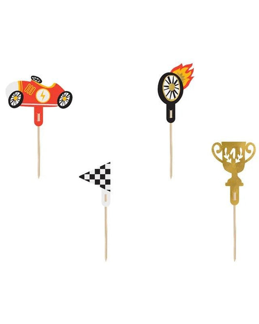 Racing Cars Party Cupcake Toppers (4pk)