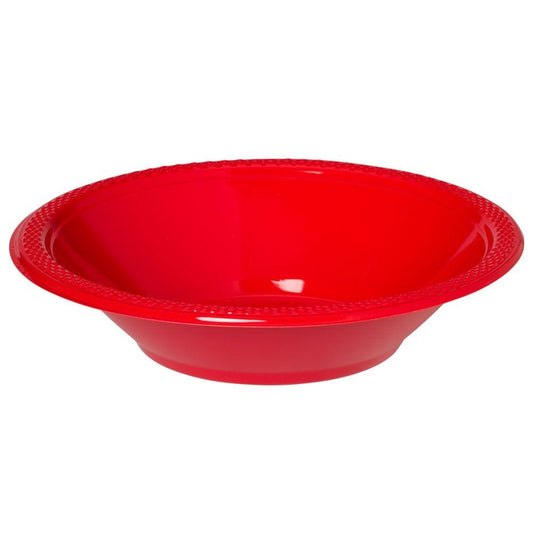 Red Plastic Bowls - 355ml (20pk)
