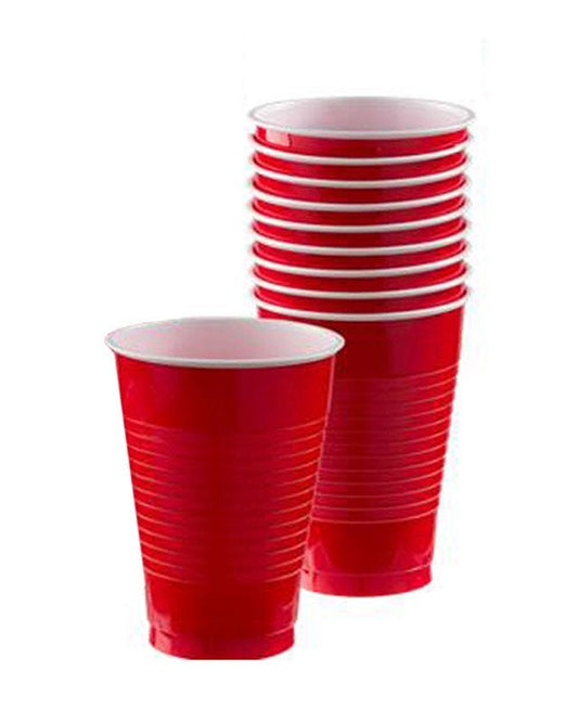 Red Plastic Cups - 473ml (50pk)