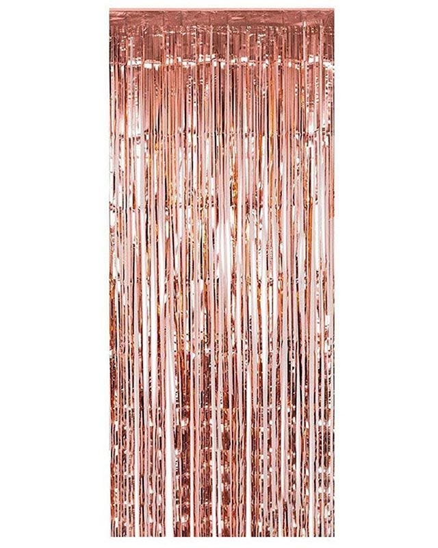 Metallic Rose Gold Door Curtain - 91cm x 2.4m