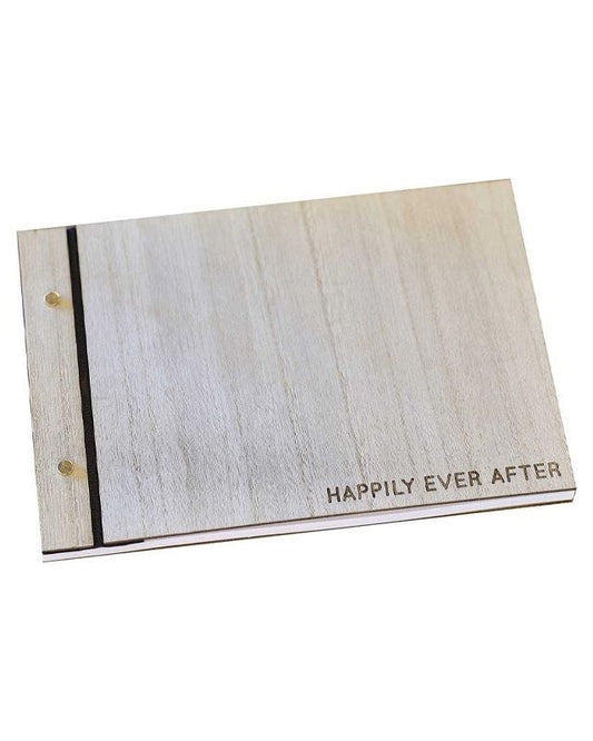 Rustic Romance Wooden 'Best Day Ever' Guestbook - 18cm x 26cm