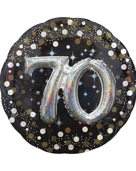 Gold Sparkling Celebration 70th Birthday Pop Balloon - 28" Foil