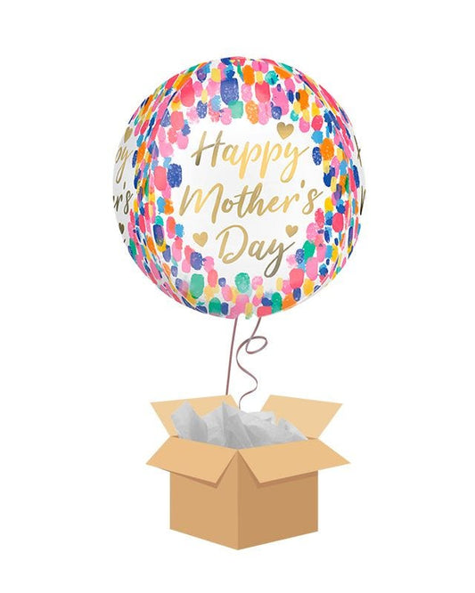 Mother's Day Watercolour Orbz Balloon - Delivered Inflated