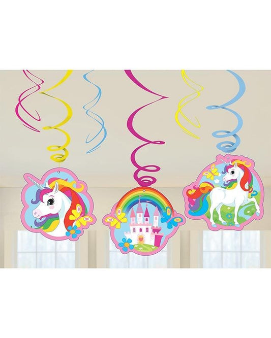 Unicorn Swirl Decorations (6pk)
