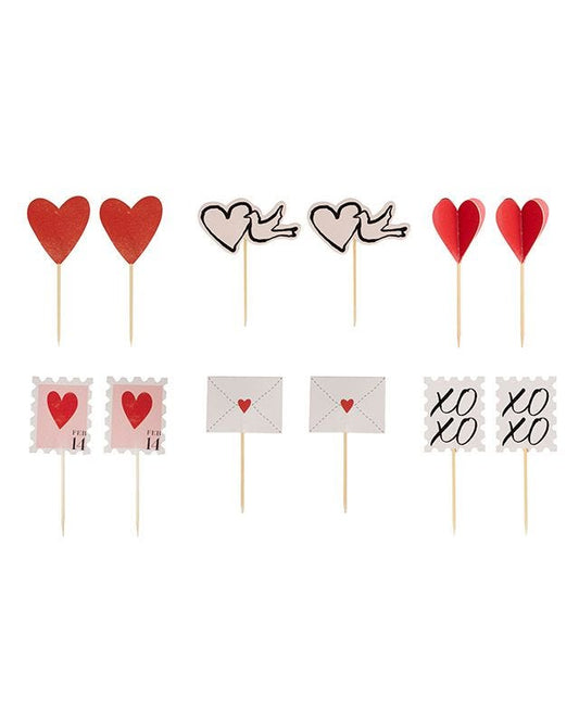 Valentine's Cupcake Toppers (12pk)