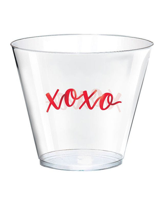Valentines XOXO Plastic Tumblers - 266ml (30pk)