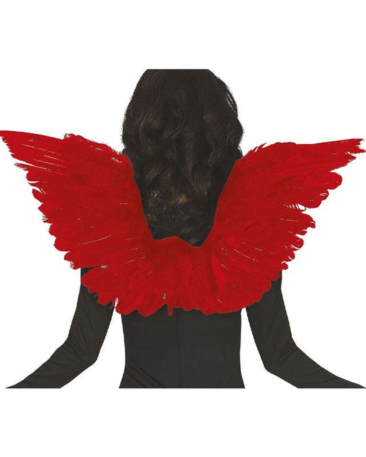 Red Feather Angel Wings - 62cm