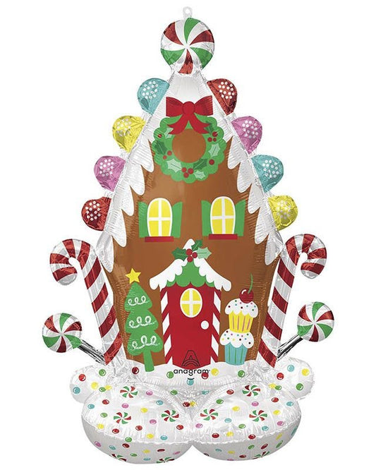 Gingerbread House Airloonz Foil Balloon - 32" x 51"
