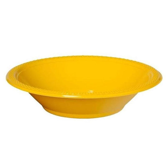 Yellow Plastic Bowls - 355ml (20pk)