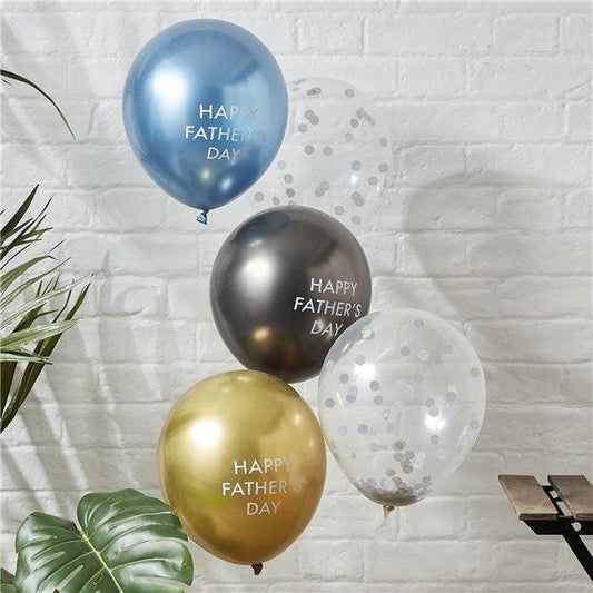 Happy Father's Day Balloons - 12" Latex (5pk)