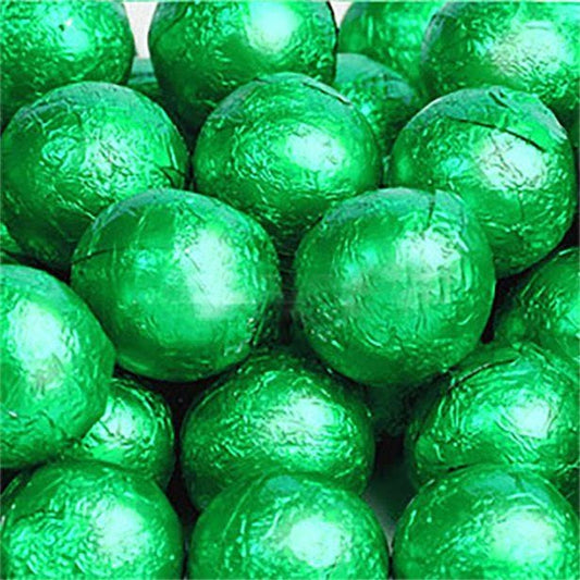 Green Foil Chocolate Balls x25