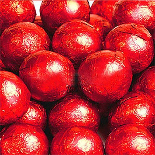 Red Foil Chocolate Balls x25