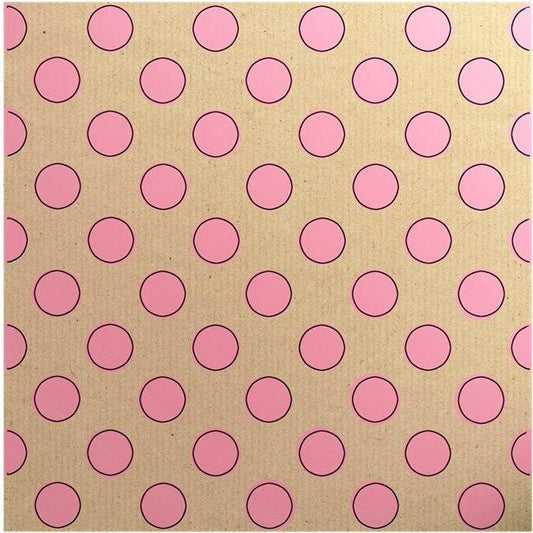 Pink Dot Sheet of Eco Gift Wrap - 50cm x 70cm