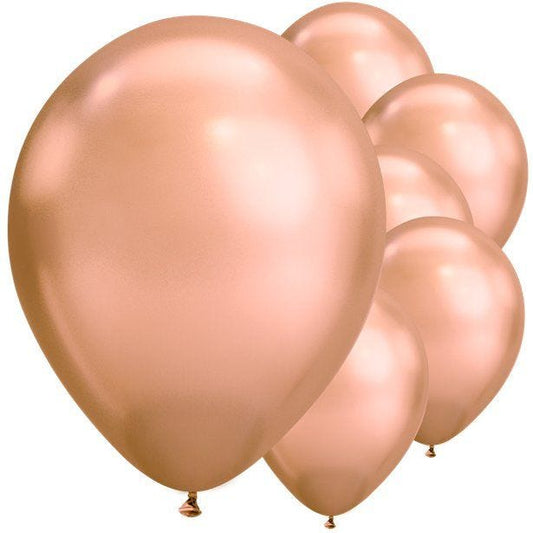 Rose Gold Chrome Balloons - 11" Latex (25pk)