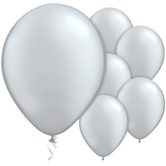 Silver Metallic Balloons - 11'' Latex (100pk)