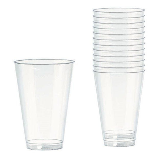 Clear Plastic Tumbler Glasses - 295ml (20pk)