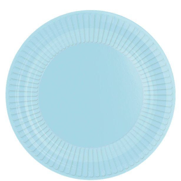 Baby Blue Paper Plates - 23cm (8pk)