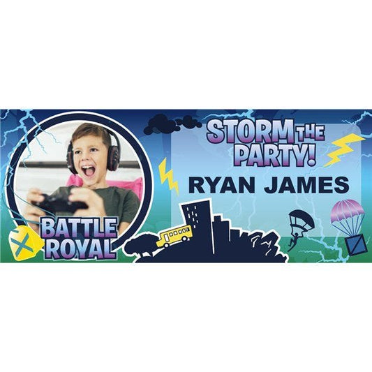 Battle Royal Storm The Party Personalised Banner - 5.5ft x 2.2ft Vinyl
