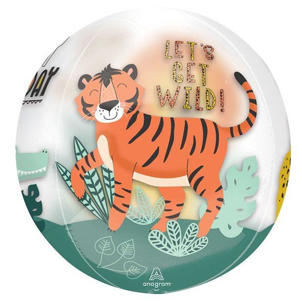 Get Wild Safari Orbz Balloon - 15"