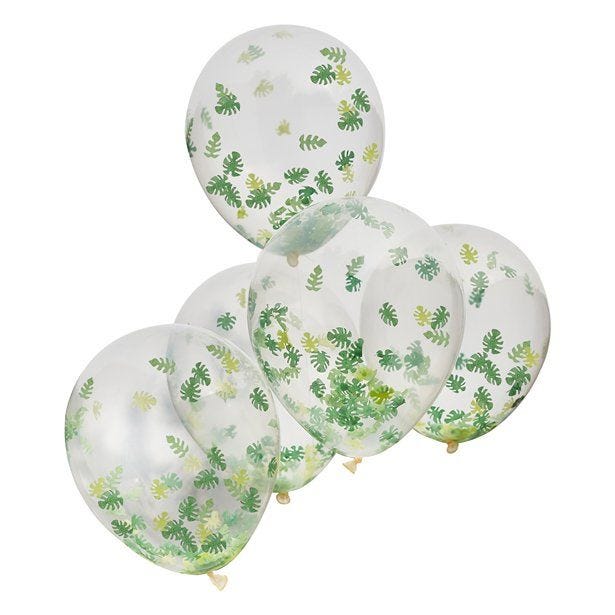 Let's Go Wild Confetti Latex Balloons (5pk)