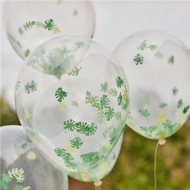 Let's Go Wild Confetti Latex Balloons (5pk)
