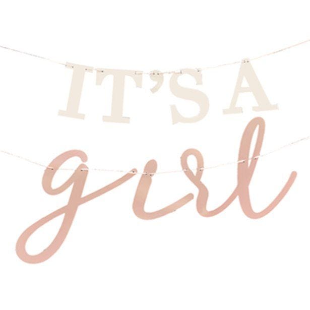 Hello Baby It's A Girl Eco Bunting