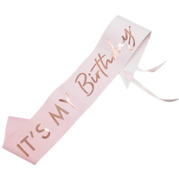 Mix It Up Pink 'It's My Birthday' Sash - 75cm