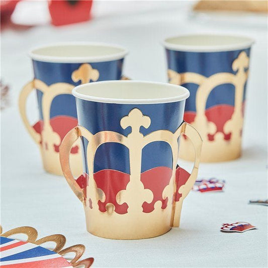Royal Crown Pop Out Paper Cups - 225ml (8pk)