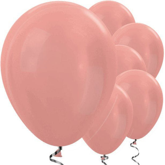 Rose Gold Metallic Balloons - 12" Latex (50pk)
