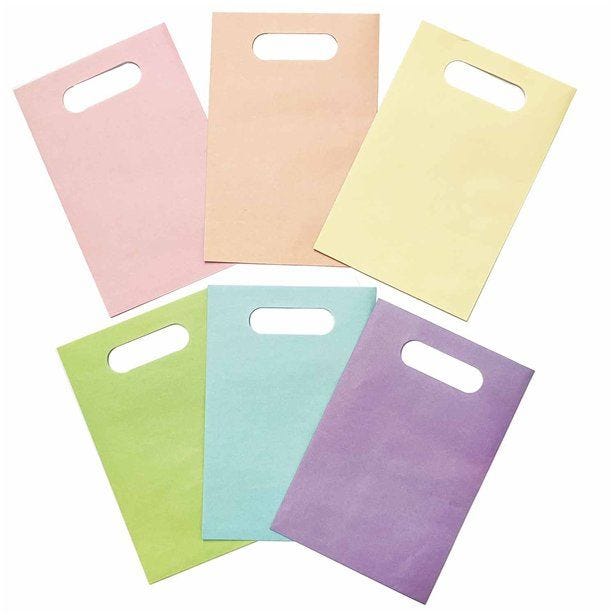 Pastel Assorted Paper Party Bags (6pk)