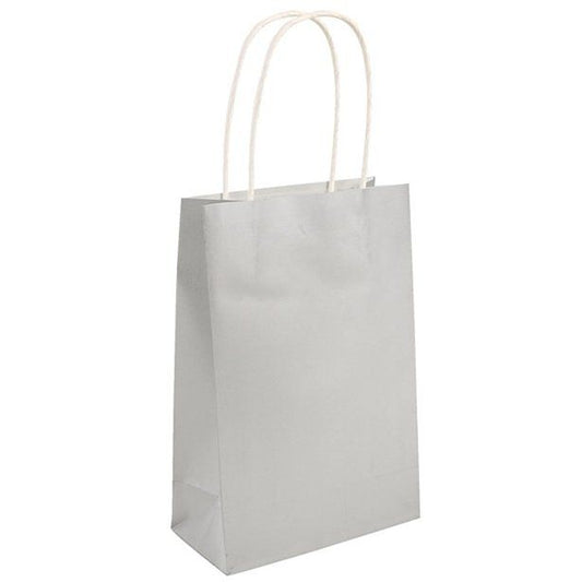 Silver Paper Party Bag - 21cm