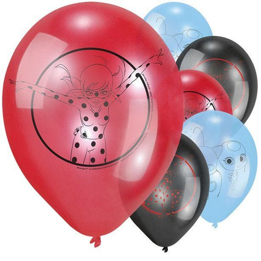 Miraculous Ladybug Latex Balloons - 9" (6pk)