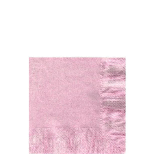 Baby Pink Beverage Napkins - 25cm (20pk)