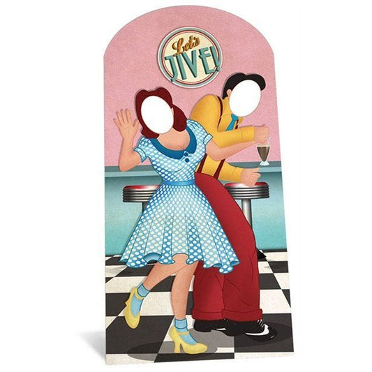 1950's Lets Jive Stand In Cardboard Cutout - 192cm x 94cm