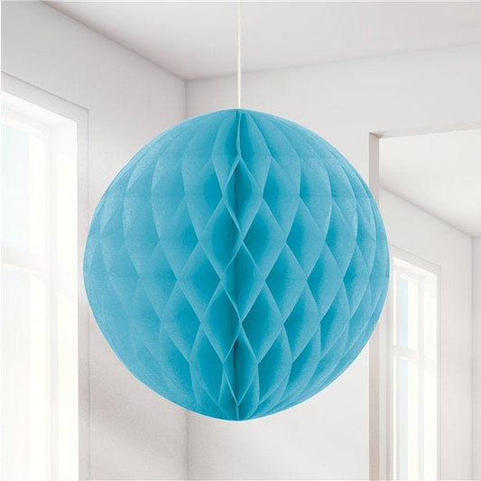 Baby Blue Honeycomb Ball Decoration - 20cm