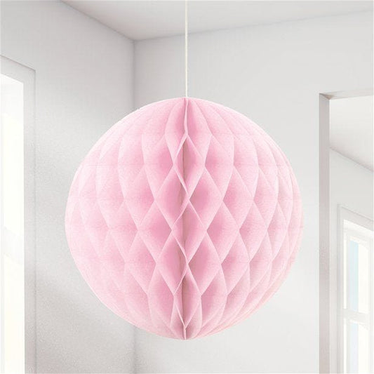 Baby Pink Honeycomb Ball Decoration - 20cm