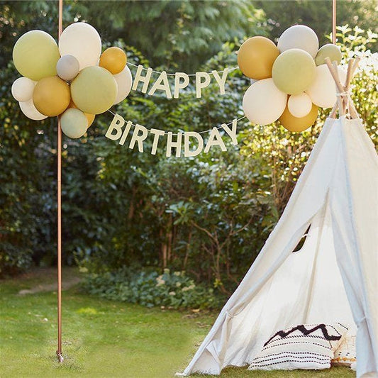 Let's Go Wild Happy Birthday Bunting & Balloon Kit
