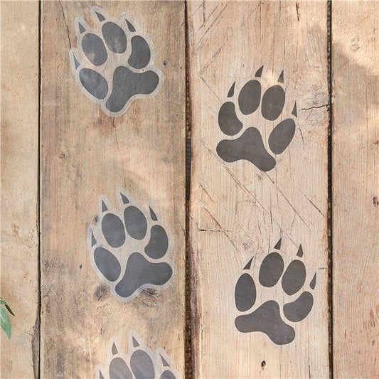 Let's Go Wild Animal Pawprint Floor Stickers (6pk)
